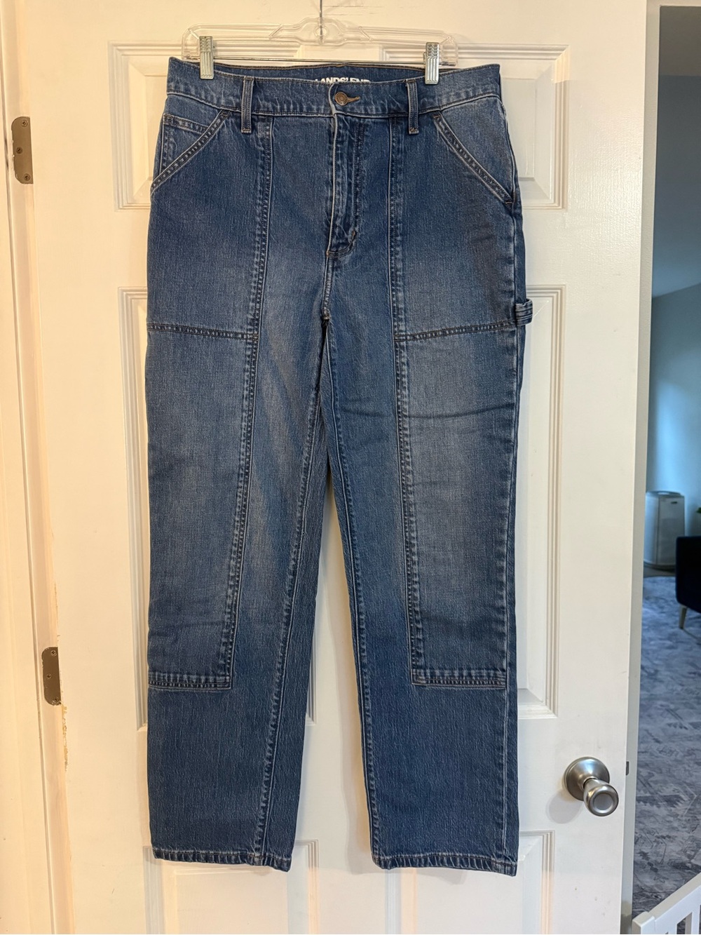 Lands End Women’s Blue Carpenter Jeans - Classic Workwear Style